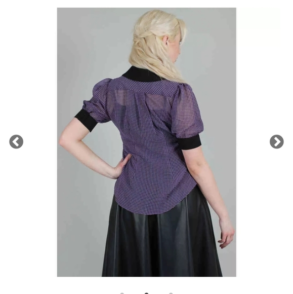 Rockabilly, Gingham, Checkered blouse S - Picture 2 of 6